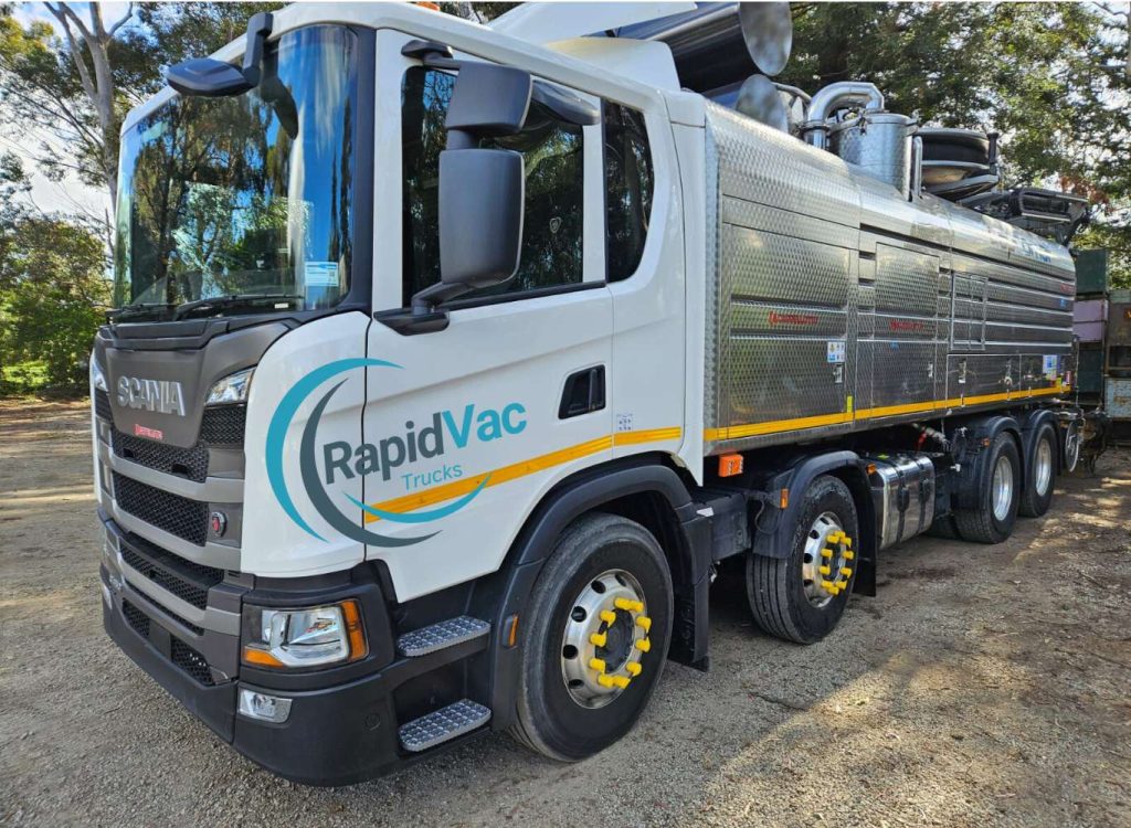 vac trucks available for hire, specializing in pit cleaning, drain cleaning, and hydro excavation by Rapid Vac Trucks Adelaide